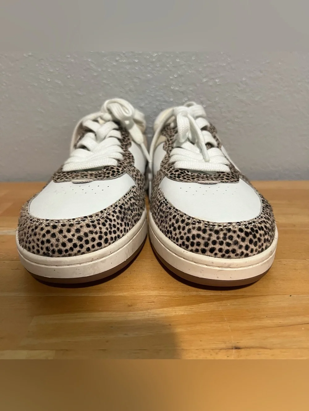 Madewell Calf Hair Leopard Print Leather Sneakers Women’s Size 9